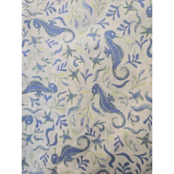Sigrid Olseen 100 Linen Sea Horse Star Fish Blouse Beach Artisan Nature Inspired - Picture 4 of 6